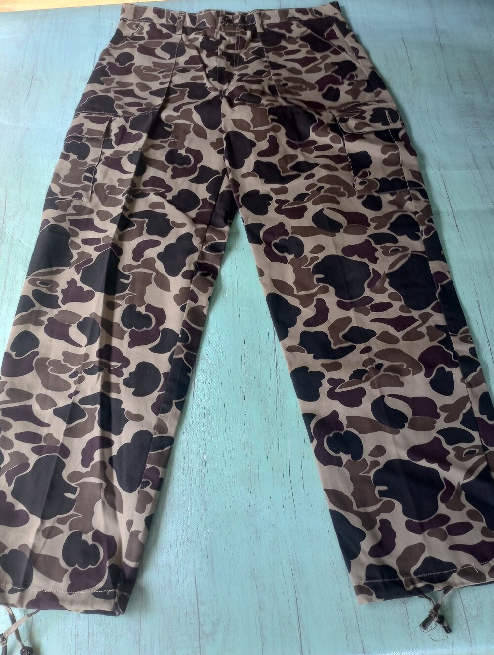 Vintage Duck Bay Camouflage Hunting Pants Men Camo Size 36 New